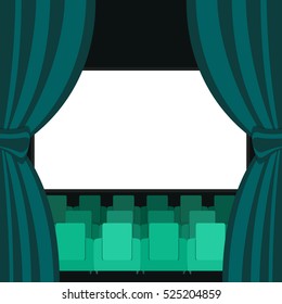 Abstract Cinema Flat Background. Vector Illustration EPS10