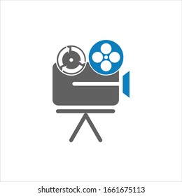 abstract cinema logo icon vector design template
