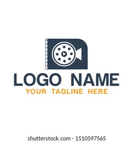 abstract cinema logo vector template