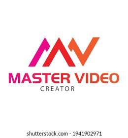 abstract cinema logo vector template isolated on white background