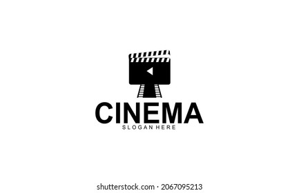 Plantilla de vector del logotipo del cine abstracto