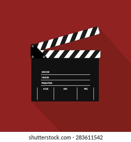 abstract cinema object on a special red background