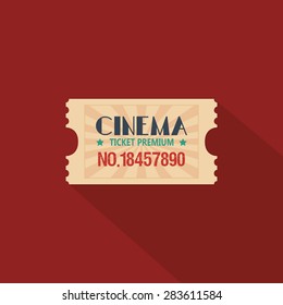 abstract cinema object on a special red background