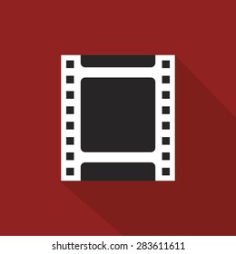 abstract cinema object on a special red background