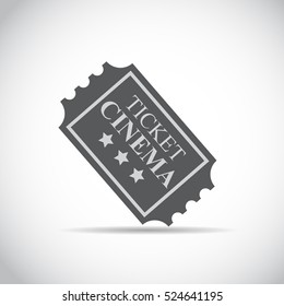 Abstract Cinema Old Style Ticket Flat Symbol Icon. Vector Illustration EPS10