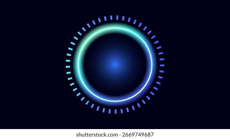 Círculo Abstractas con el logotipo de texto de IA para la representación futurista de la inteligencia artificial utilizando el concepto de tecnología de Big Data dentro de un fondo fluido vibrante.