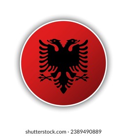 Abstraktes Circle Albanien Flag Symbol
