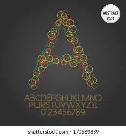 Abstract Circle Alphabet and Digit Vector