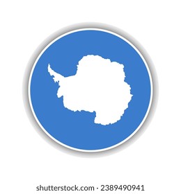 Abstract Circle Antarctica Flag Icon