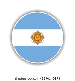 Abstract Circle Argentina Flag Icon
