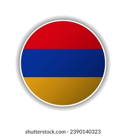 Icono de la bandera del círculo abstracto de Armenia