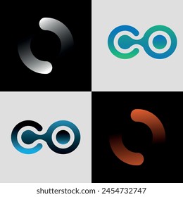 Abstract Circle Art Vector Logo Design