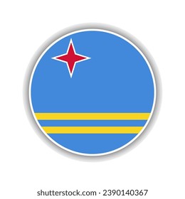 Abstraktes Circle Aruba Flag Symbol