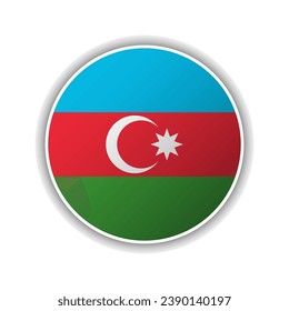 Abstract Circle Azerbaijan Flag Icon