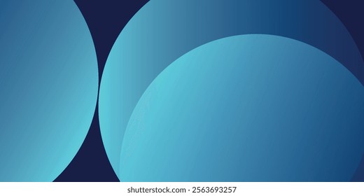 Abstract circle background with blue color, vector illustration.