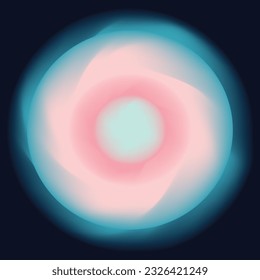 abstrakter Kreis Hintergrund Blau Teal rosa Farbverlauf-Abbildung. blauer, tropischer, rosafarbener Hintergrund.
