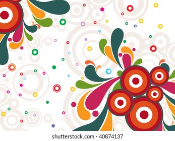 abstract circle background with colorful creative artwork