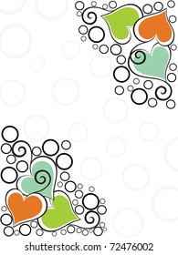 abstract circle background with colorful heart for valentine day