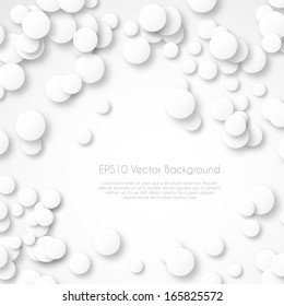 abstract circle background with drop shadows
