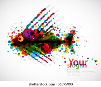 abstract circle background - fish