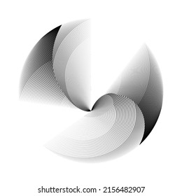 Abstract circle background, geometric dynamic pattern, vector modern design element.