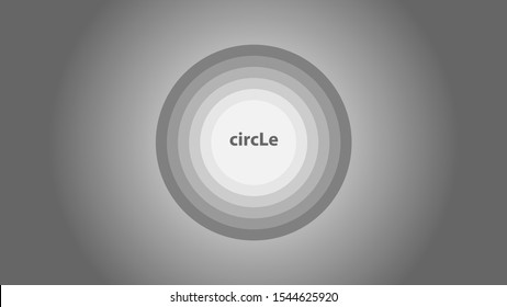 Abstract circle background with gray color composition