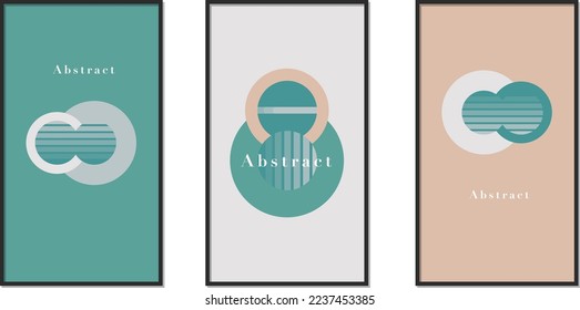 Abstract Circle background minimalist doodle scribble wall decoration postcard