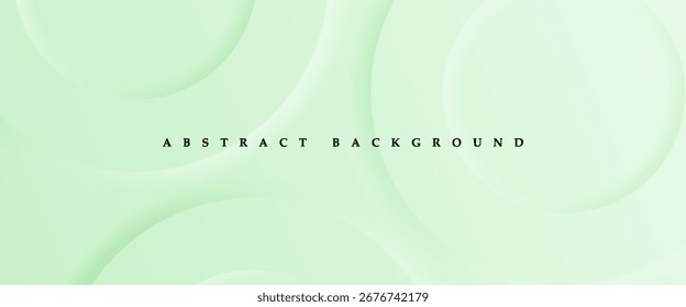 fundo de círculo abstrato. Plano de fundo abstrato suave minimalista em tons de verde e branco gradiente com círculos. Estilo de efeito de círculo geométrico.