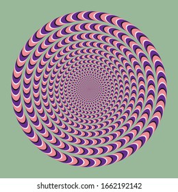 fondo de círculo abstracto. efecto de ilusión óptica