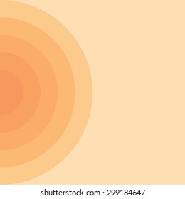 Abstract circle background with orange color tone and have space, vector illustration