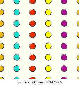 Abstract circle background pattern.Scribble circles.Colorful elements on white background.can be used for paper texture,fabric textile,kids wallpaper.cute vector illustration