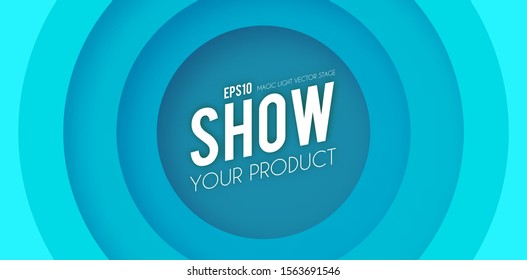 Abstract circle background. Promotion paper element. Simple depth. Show your product.