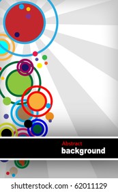 Abstract circle background with rays and space for text