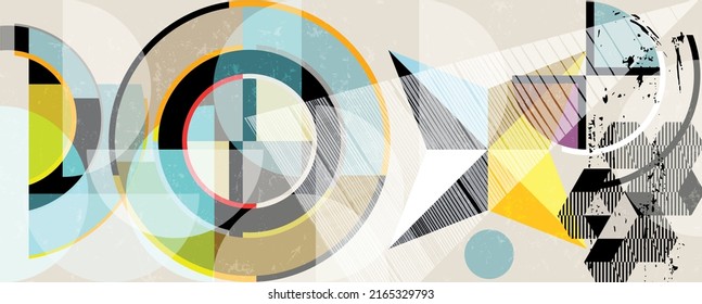 fondo de círculo abstracto, retro, de estilo vintage, con trazos de pintura y salpicaduras