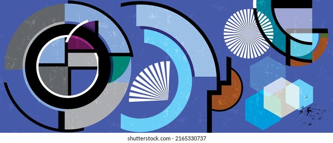 fondo de círculo abstracto, retro, de estilo vintage, con trazos de pintura y salpicaduras