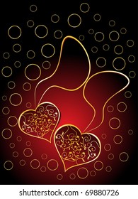 fondo de círculo abstracto con adornos románticos de día