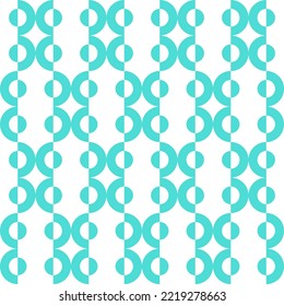 Círculos y semicírculos sobre fondo blanco.Vector abstracto geométrico verde esmeralda.Patrón simple de semicírculo sin soldadura.Patrón cuadrado compuesto de círculos.Papel envolvente.Patrón de tejido.ilustración.