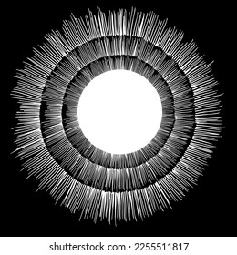 abstract circle background, sketch and illustration