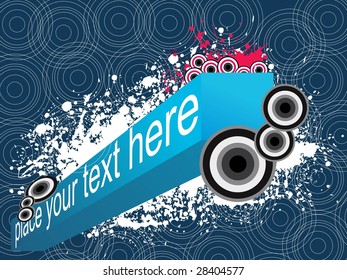 abstract circle background with speaker and place for text