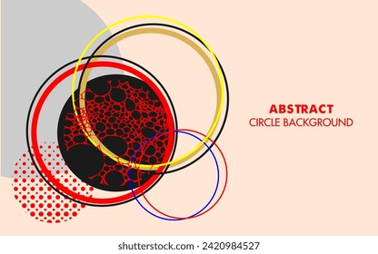 Abstract Circle Background. Use for banner, cover, poster, wallpaper, design with empty space for text.