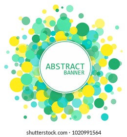 Abstract circle background. Vector banner with color bubbles.