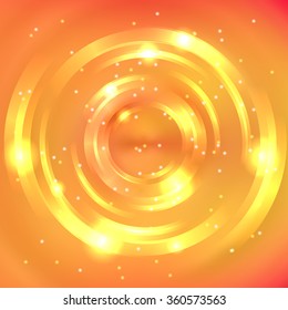 Abstract circle background, Vector design.  Vector infinite round tunnel of shining flares.  