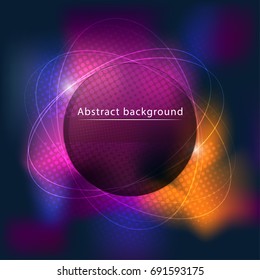 Abstract circle background. Vector illustration of a bubble shape with copy space.