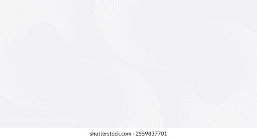 Abstract circle background with white color. Dynamic circle pattern. Modern circle lines. Futuristic technology concept. Suit for banner, poster, cover, brochure, flyer, website
