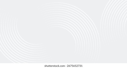 abstract circle background. Abstract white glowing geometric lines on gray background. Modern shiny blue circle lines pattern.