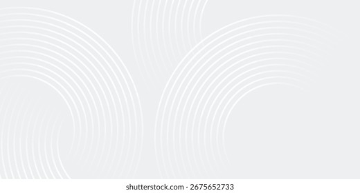 fundo de círculo abstrato. Linhas geométricas brilhantes em branco abstrato sobre fundo cinza. Padrão moderno de linhas de círculo azul brilhante.