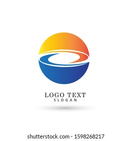 Abstract Circle & Balance Sphere Logo. Symbol & Icon Vector Template.