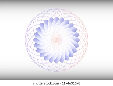 Abstract circle ball flower graphic illustration