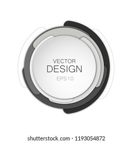 Abstract circle banner. Abstract circle element for your presentation with empty space for your text.