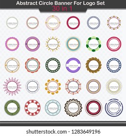 Abstract Circle Banner For Logo Set - Vector